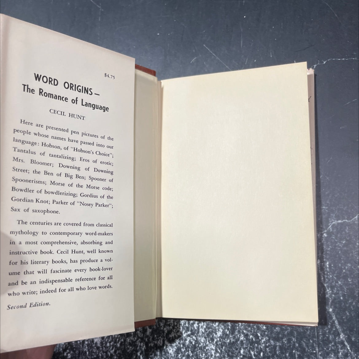 word origins the romance of language book, by cecil hunt, 1962 Hardcover image 4