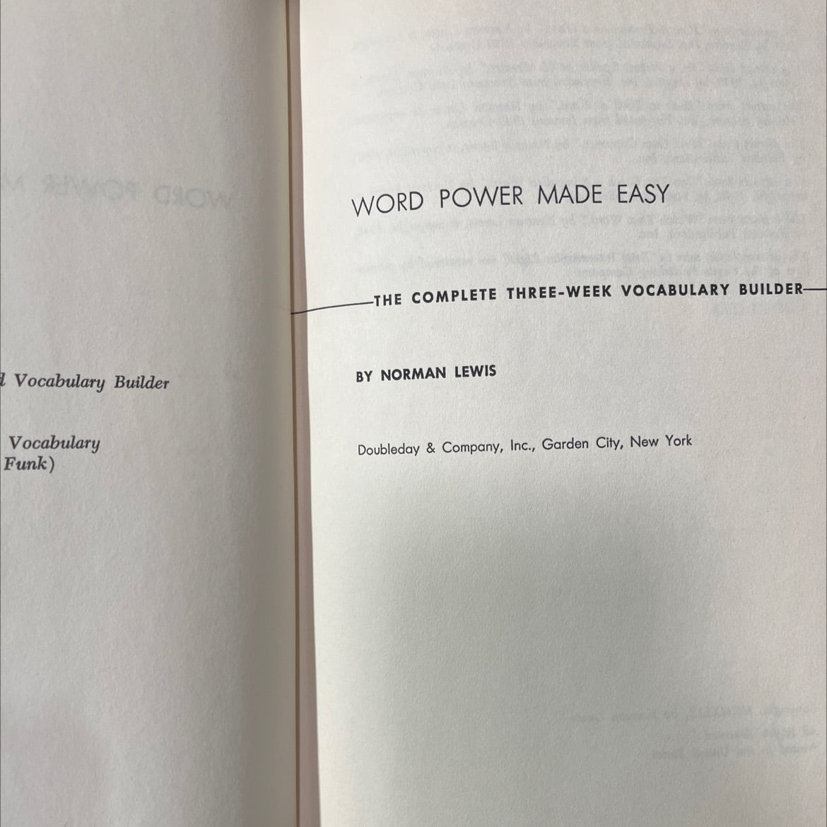 word power made easy book, by norman lewis, 1949 Hardcover image 2