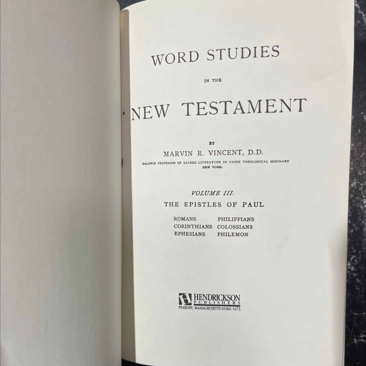 word studies in the new testament book, by marvin r. vincent, d.d., 1888 Hardcover image 2