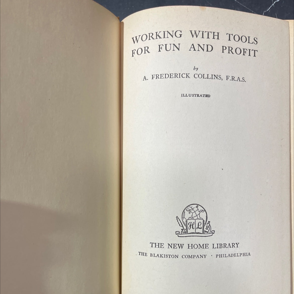 working with tools for fun and profit book, by a. frederick collins, 1946 Hardcover image 2