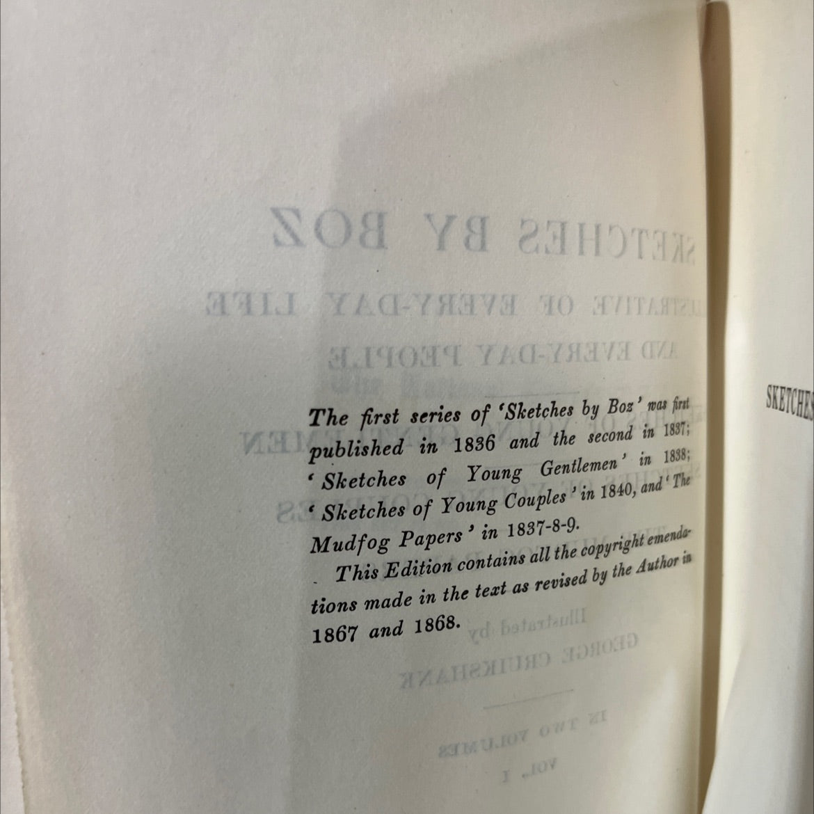 works of charles dickens sketches by boz parts one and two book, by charles dickens, 1887 Hardcover image 3
