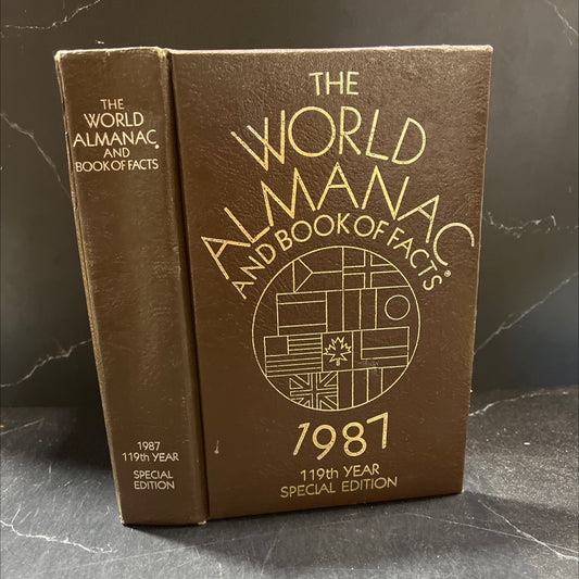 world almanac and book of facts 1987 book, by Mark S. Hoffman, 1987 Leather image 1