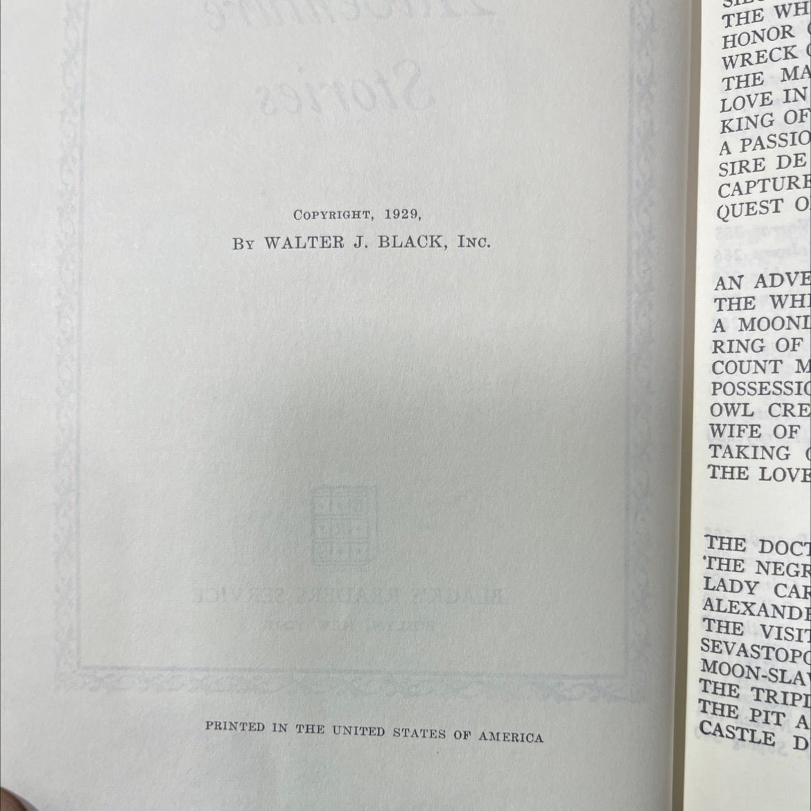 world's great adventure stories book, by unknown, 1929 Hardcover image 3