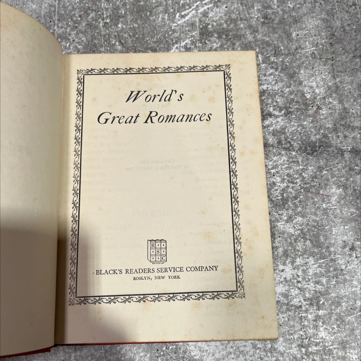 world's great romances book, by unknown, 1929 Hardcover image 2