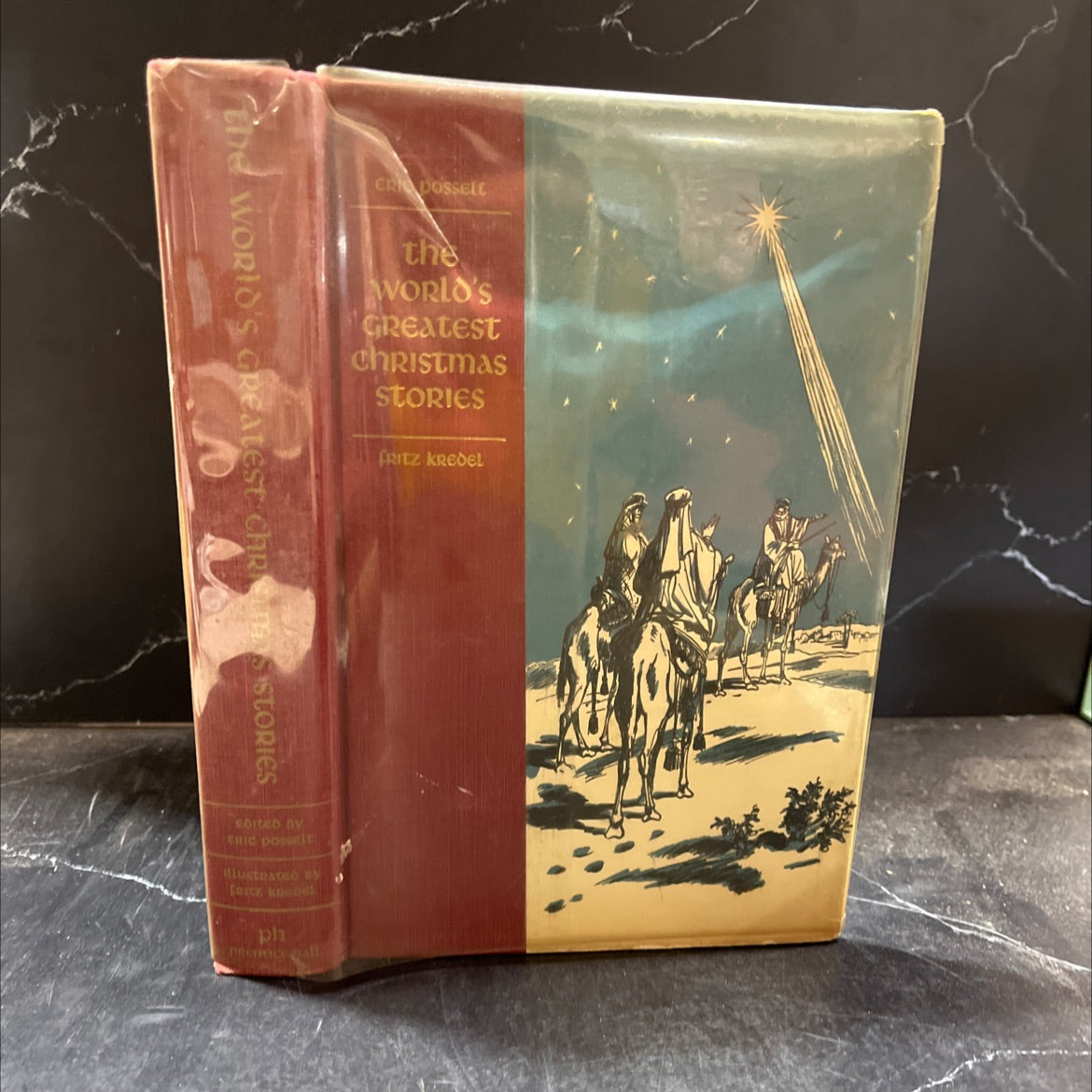 world's greatest christmas stories book, by eric posselt, 1950 Hardcover image 1