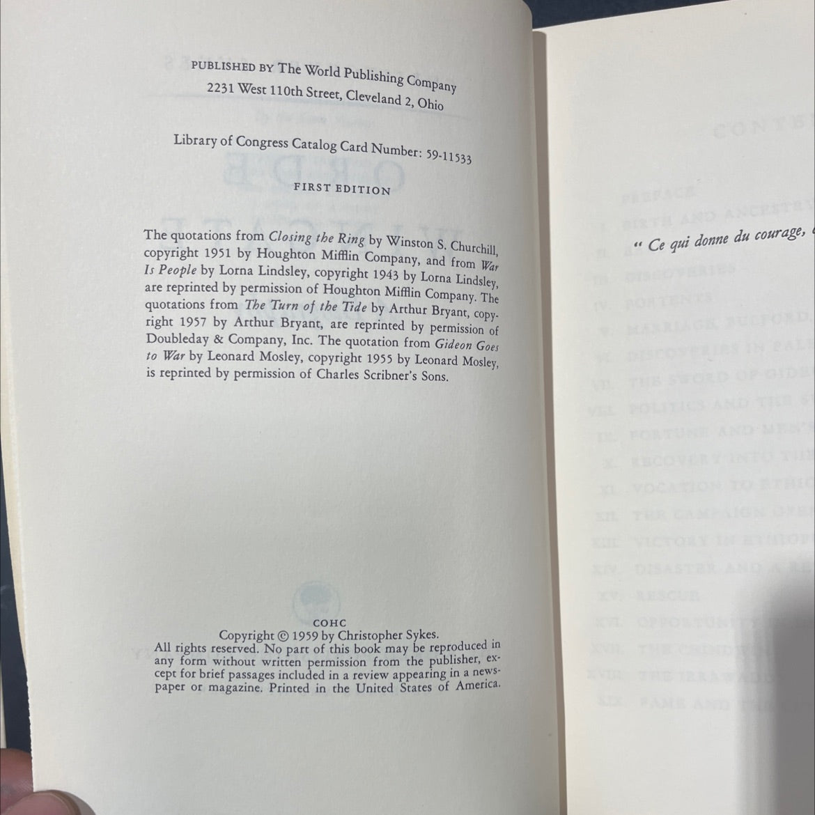 wress ordw wingate a biography book, by christopher sykes, 1959 Hardcover image 3