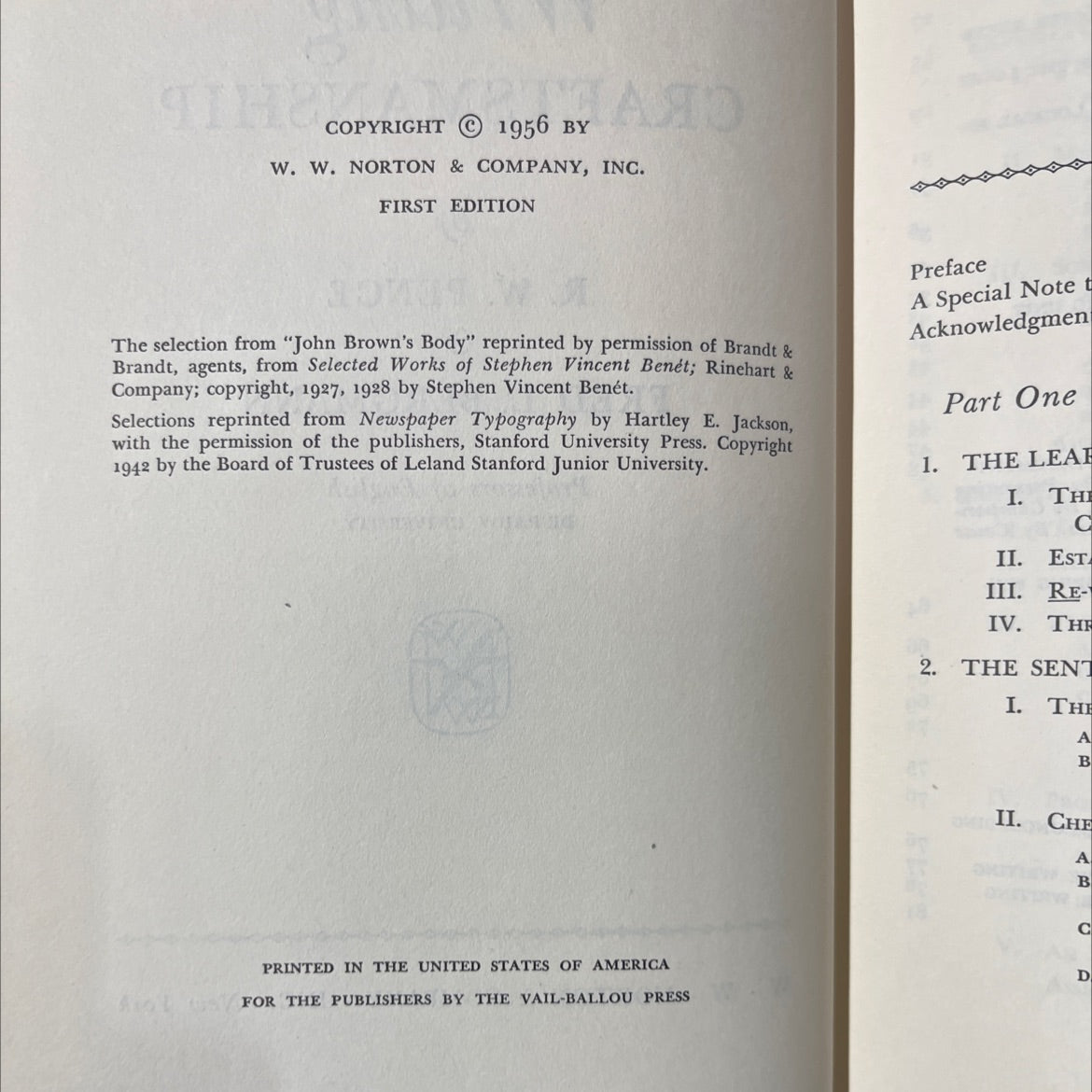 writing craftsmanship book, by r. w. pence & fred l. bergmann, 1956 Hardcover image 3