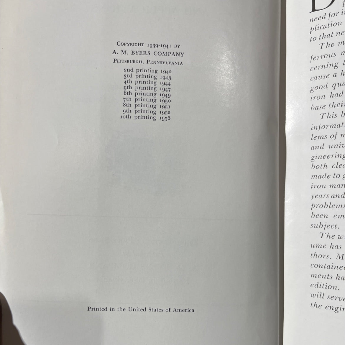 wrought iron its manufacture characteristics and applications book, by james aston, edward b. story, 1956 Hardcover image 3
