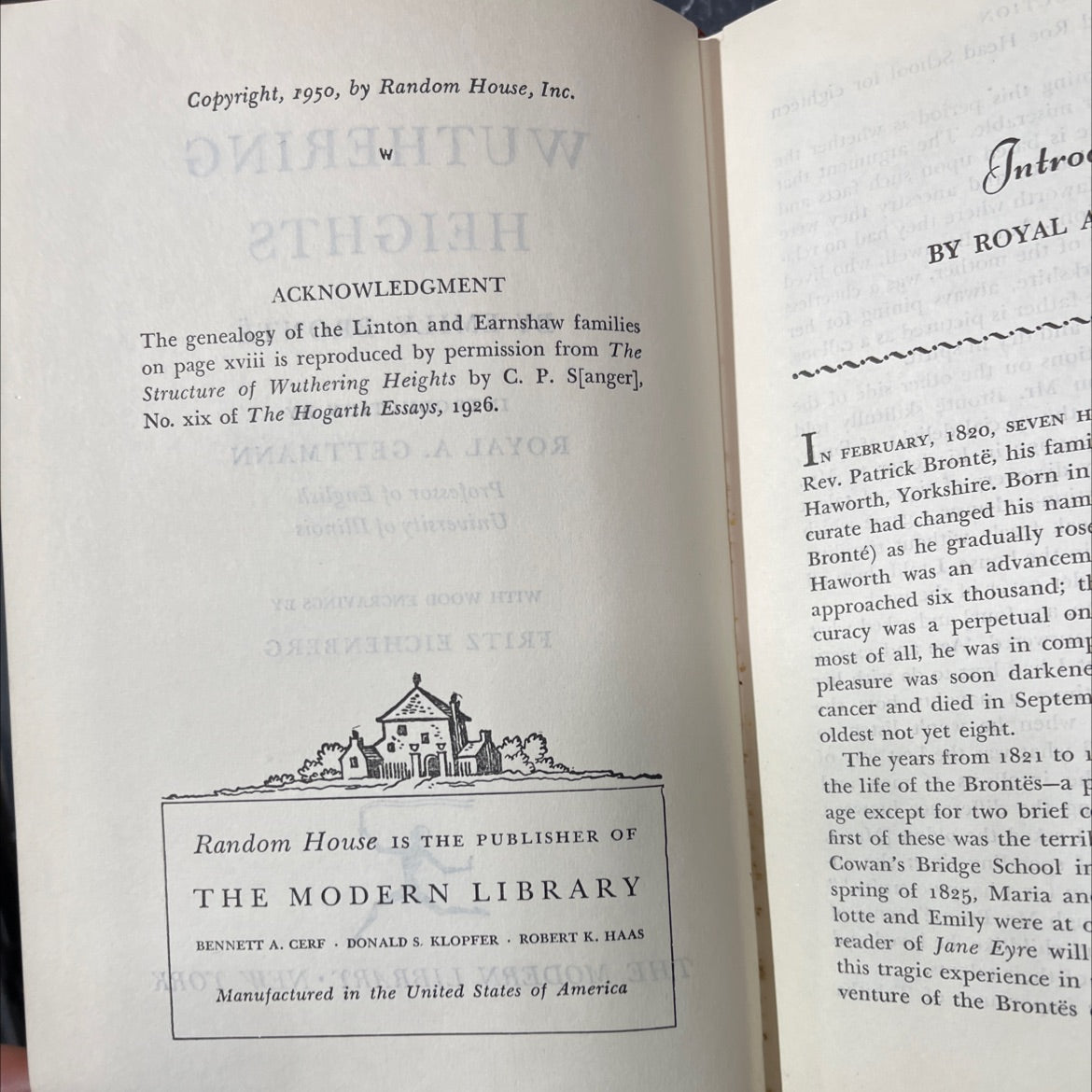 wuthering heights book, by emily brontë, 1950 Hardcover image 3