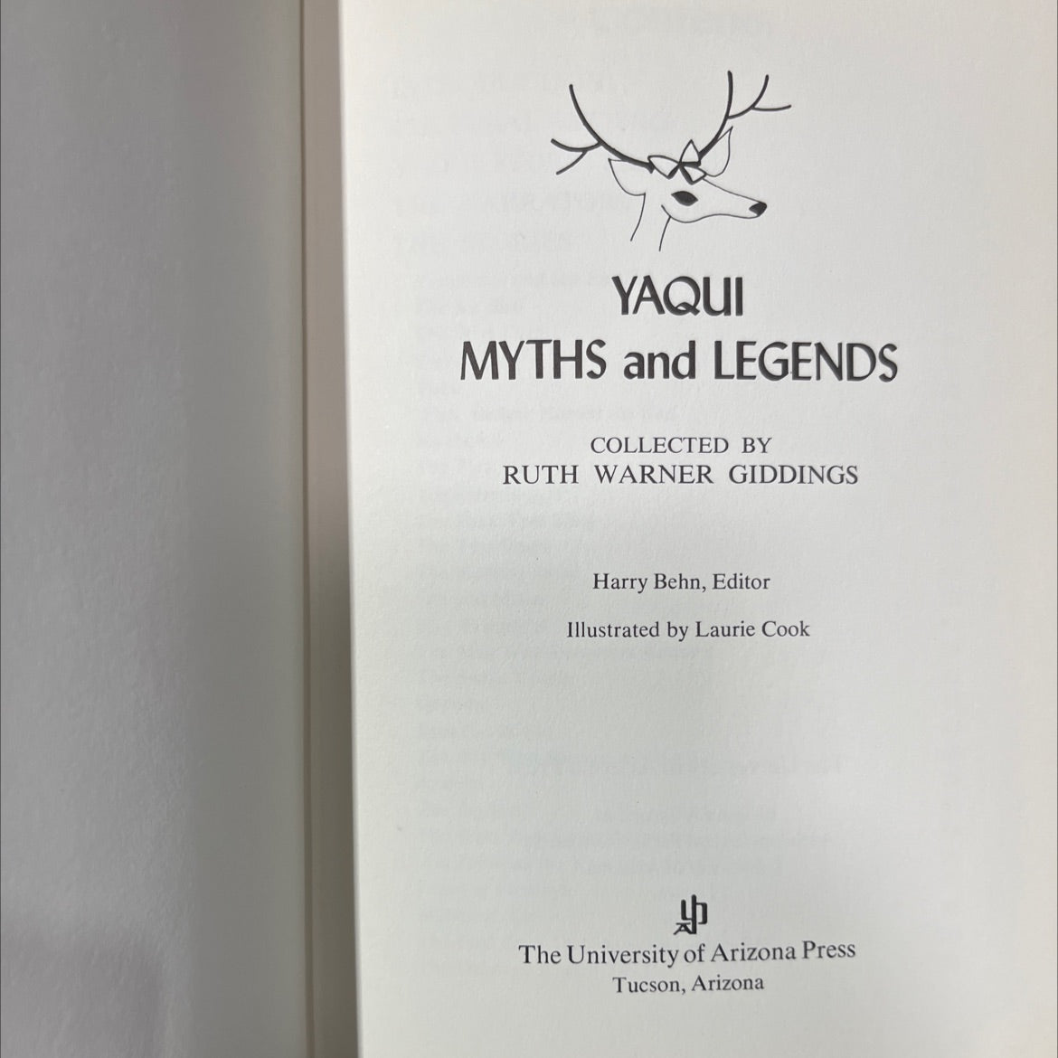 yaqui myths and legends collected by ruth warner giddings book, by ruth warner giddings, 1959 Hardcover image 2