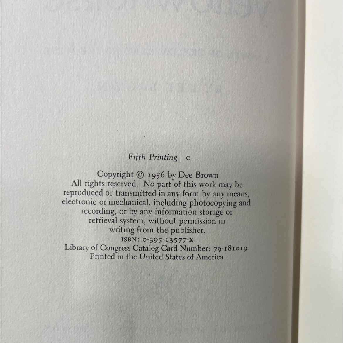 yellowhorse book, by Dee Brown, 1956 Hardcover image 3