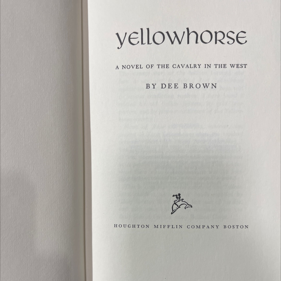 yellowhorse book, by Dee Brown, 1956 Hardcover image 2