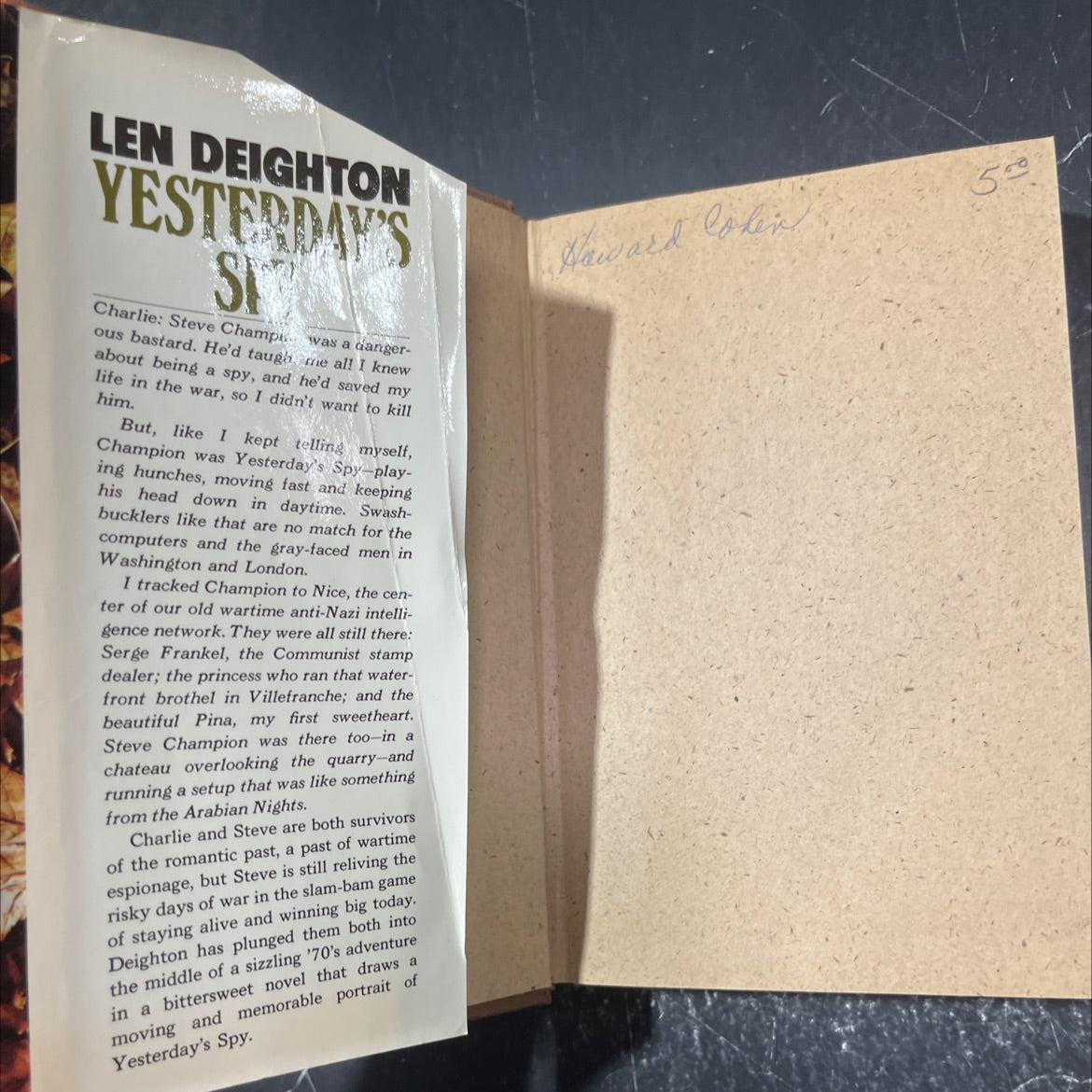 yesterday's spy book, by Len Deighton, 1975 Hardcover image 4