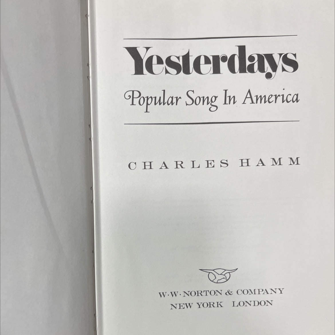 yesterdays popular song in america book, by charles hamm, 1979 Hardcover image 2
