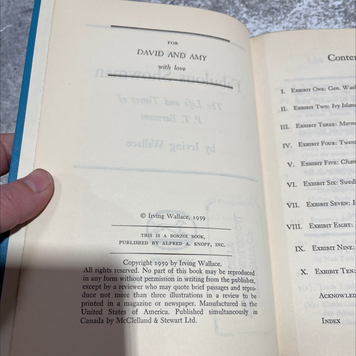 ymathevac fabulous showman the life and times of p. t. barnum book, by irving wallace, 1959 Hardcover image 3