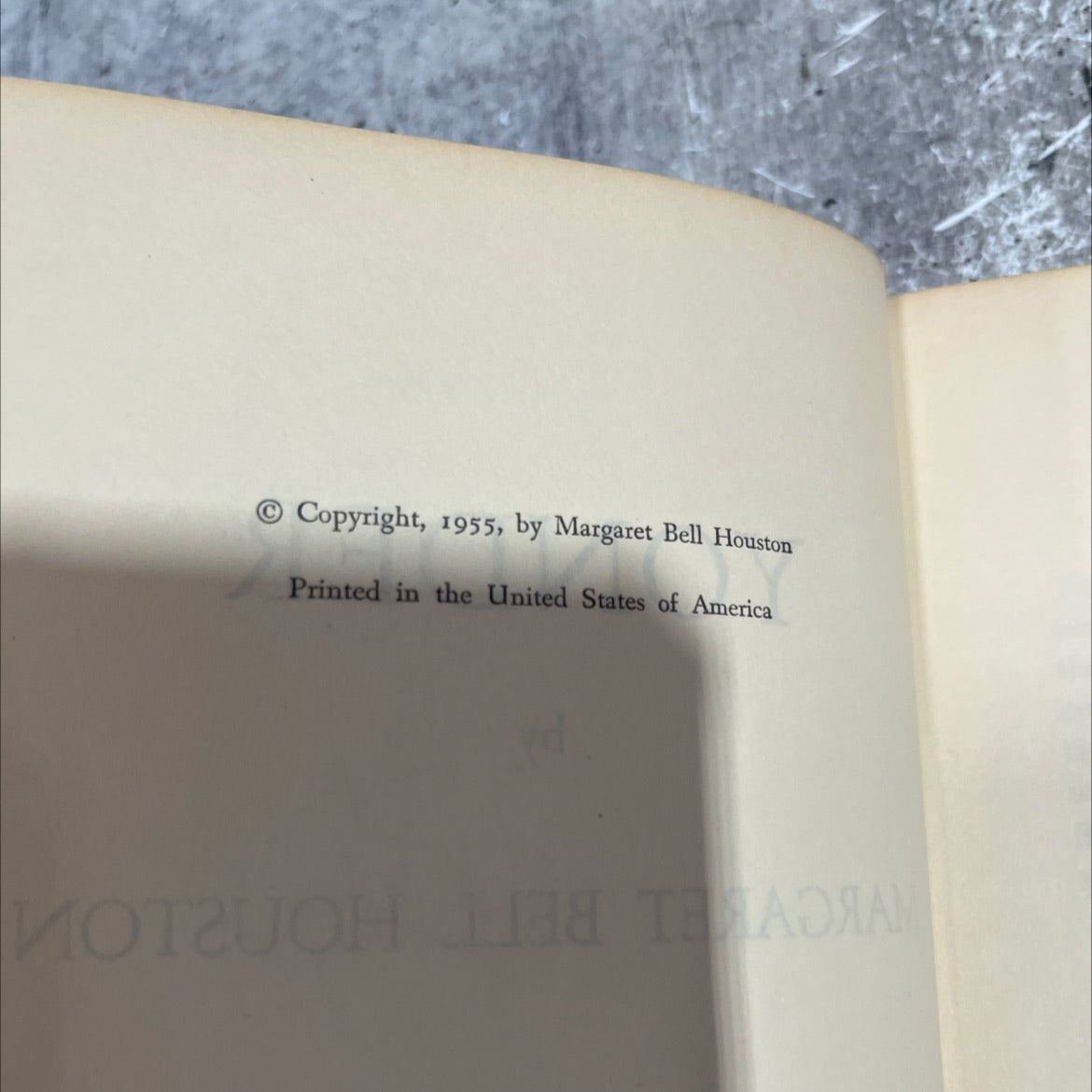 yonder book, by margaret bell houston, 1955 Hardcover image 3