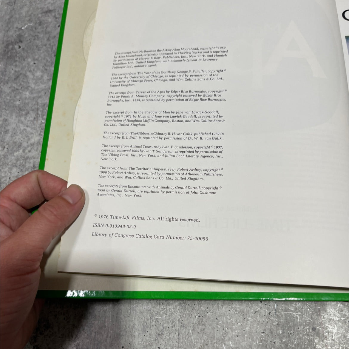 york wild, wild world of animals conte monkeys & apes book, by unknown, 1976 Hardcover image 3