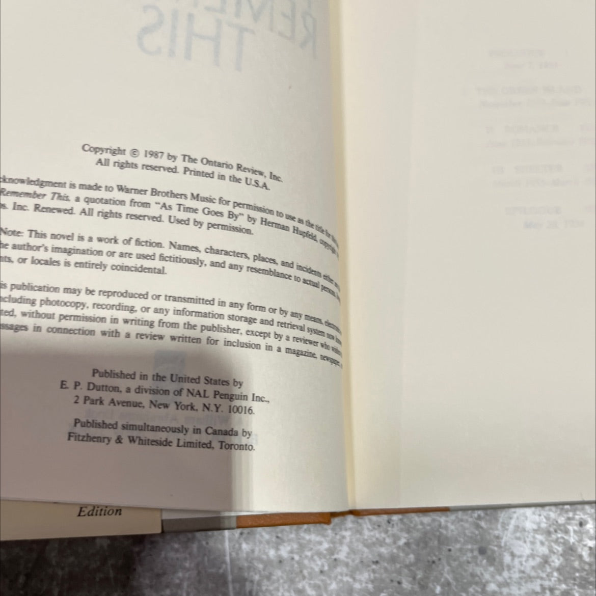 you must remember this book, by joyce carol oates, 1987 Hardcover image 3