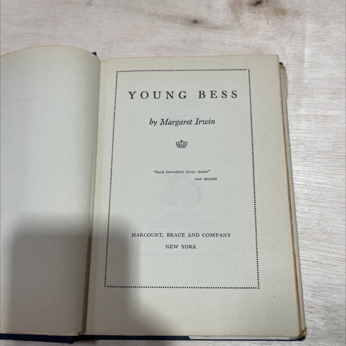 young bess book, by margaret irwin, 1945 Hardcover image 2
