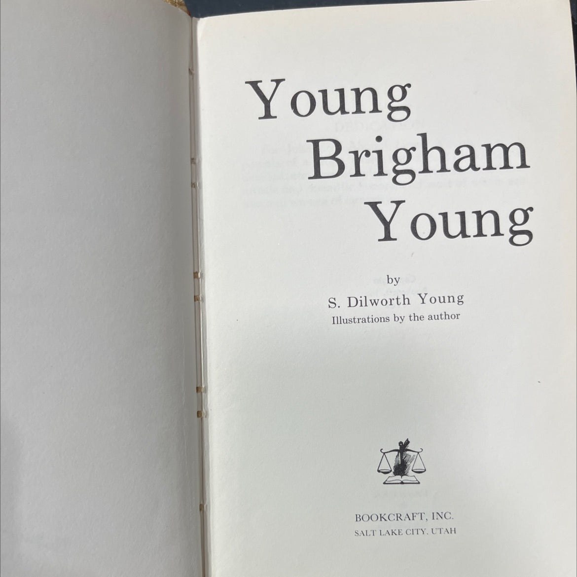 young brigham young book, by s. dilworth young, 1962 Hardcover image 2