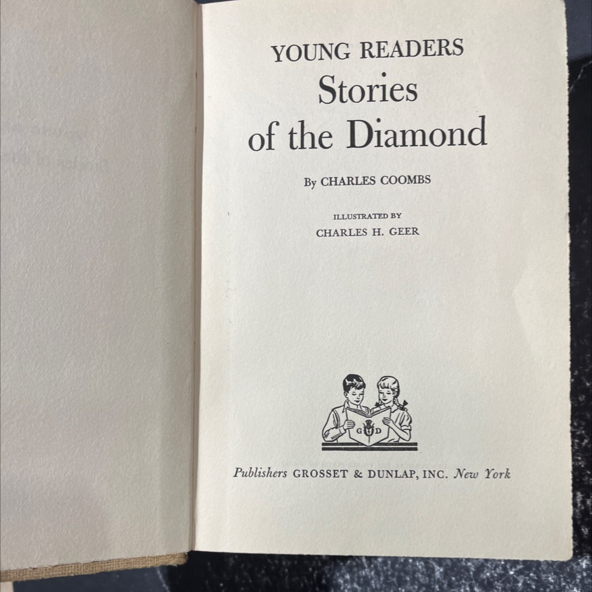 young readers stories of the diamond book, by charles coombs, 1951 Hardcover image 2