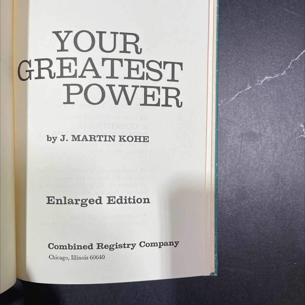 your greatest power book, by j. martin kohe, 1965 Hardcover image 2