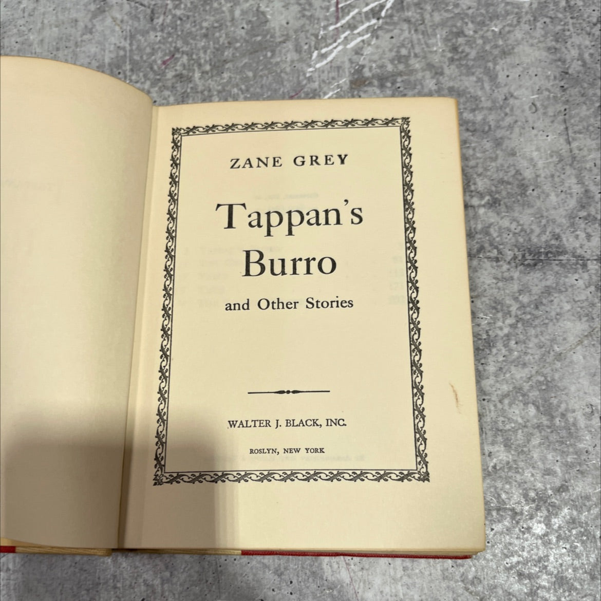 zane grey tappan's burro and other stories book, by zane grey, 1923 Hardcover image 2