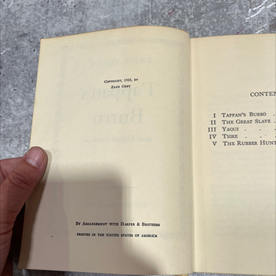 zane grey tappan's burro and other stories book, by zane grey, 1923 Hardcover image 3