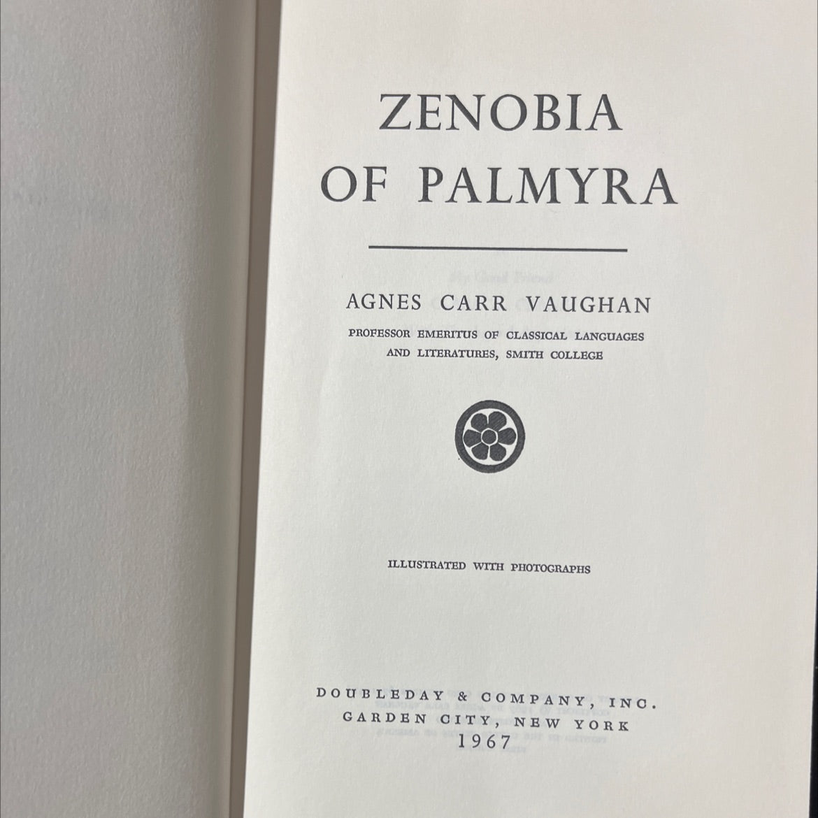 zenobia of palmyra book, by agnes carr vaughan, 1967 Hardcover image 2